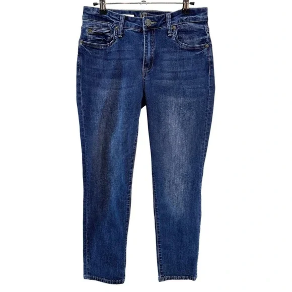 KUT FROM THE KLOTH Katy Ankle Straight Leg Jeans • 2 • blue denim - Picture 1 of 9
